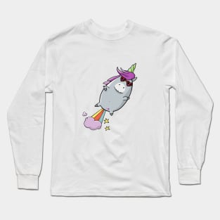 Unicorn with natural propulsion Long Sleeve T-Shirt